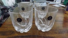 Royal Doulton "Elegance" Set of 4 Whiskey Glasses 24% Lead Crystal Never Used