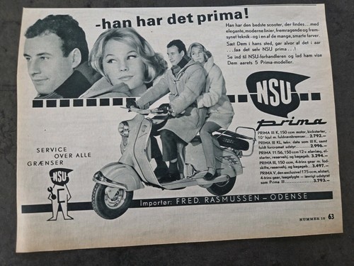 Nsu prima scooter - scooter, danish