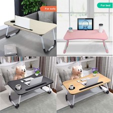 Folding Laptop Table Bed Tray Sofa Lap Portable Computer Desk Stand Breakfast UK