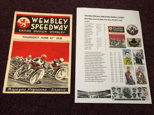 Speedway programme pre war