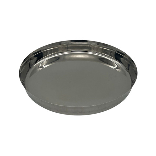 Stainless steel round thali - steel,
