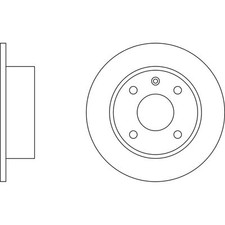 2x Brake Discs Solid For Ford