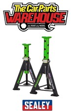 Sealey AS6 Axle Stands 6tonne Capacity per Stand 12tonne per Pair Green