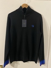 Fred Perry Black 1/2 Zip