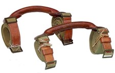 EX-ARMY LEATHER / NYLON HEAVY DUTY CARRY HANDLE CARGO LUGGAGE WEBBING STRAPS 