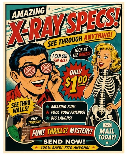 Vintage style metal sign - vintage, x-ray