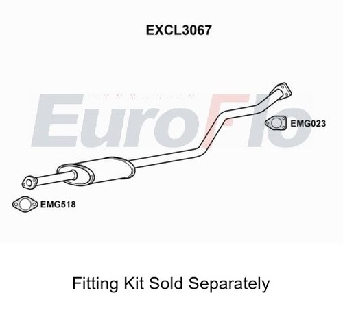 Rear muffler silencer insert - rear,