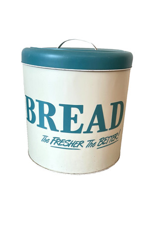 Vintage metal bread bin - vintage,