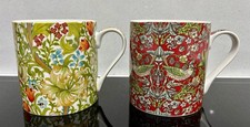 Abbeydale Collection William Morris Strawberry Thief  Golden Lilly Large Mug x 2