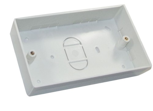White double gang backbox - double,