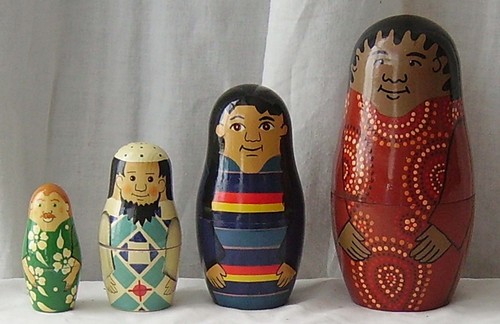 Wooden russian dolls vintage - russian,