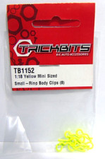 RC Body Clips Bodyshell Clips (8pcs) 1/18 Scale Fluorescent Yellow Mini TB1152