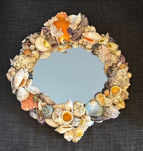 Handmade seashell wall - seashell, mirror