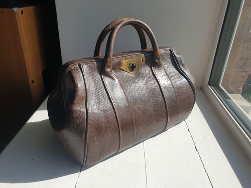 Gladstone bag vintage leather - gladstone,