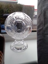 Large Lead Crystal Football Trophy heavy 
