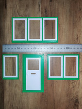 Not Hobbies Dolls House Windows & Door Plain Job Lot Green White Opening Thin