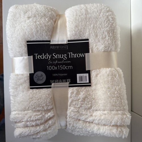 Teddy throw blanket fleece - teddy,