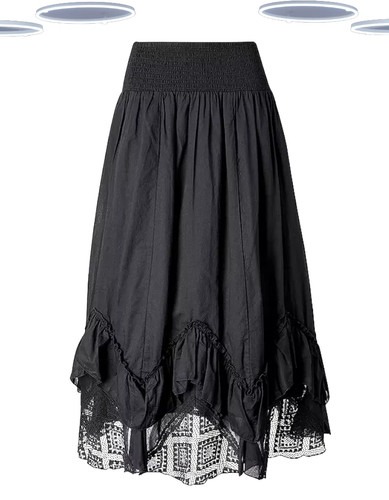 Joe browns black lace godet - ex,