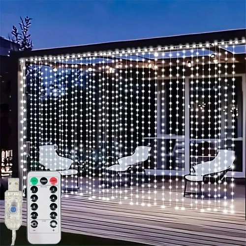 Usb led curtain 8modes - 3/6m,