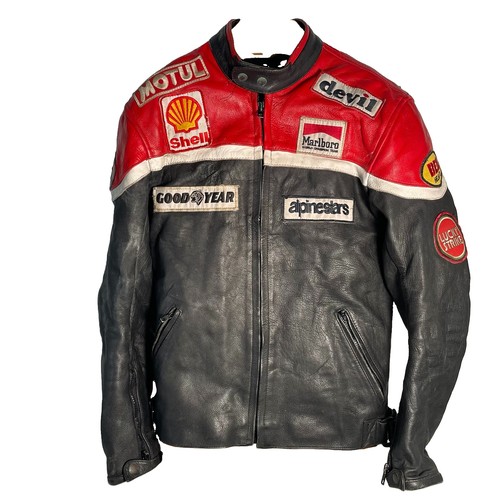 Black leather motorcycle bike - black,