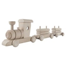 Wooden Railway Train Set Wood