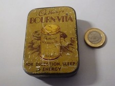 Vintage Miniature Cadbury's Bourn-Vita Tin Empty Sample 7cms x 5cms x 2cms
