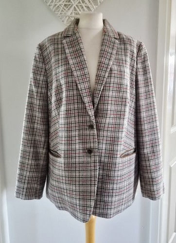 Grey pink burgundy check - m&s,