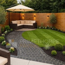 Kota Black Limestone Cobbles 10x10cm Natural Stone Setts Patio Paving Free UK