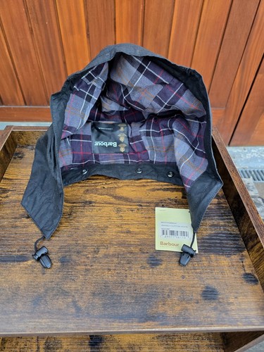 Barbour wax jacket hood black - jacket,