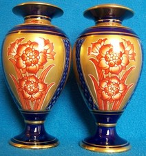 PAIR MOORCROFT VASES AURELIAN for MACINTYRE GC