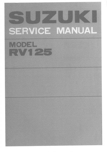 Suzuki rv125 service manual - rv125,
