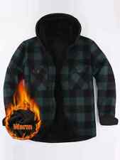 Mens Plaid Hooded Shirt Hoodie