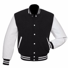Black White Letterman Varsity