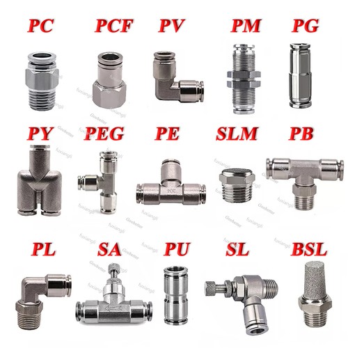 Pneumatic push fittings - in,