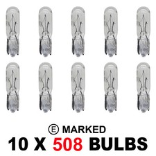 10 x 508 24V 1.2W DASH LIGHT PANEL BULB COMMERCIAL TRUCK LORRY T5 W2x4.6D