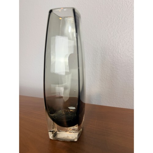 Smoked glass bud vase small - smoked,