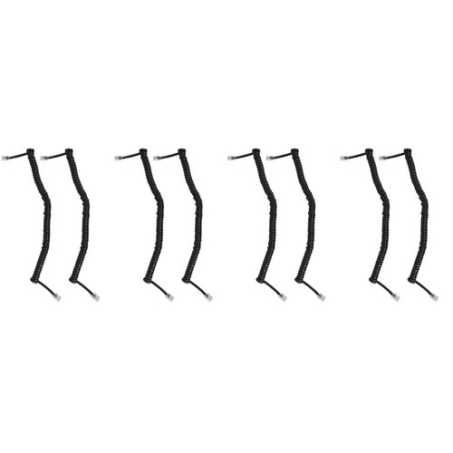 8pcs coiled telephone cords - 8pcs,