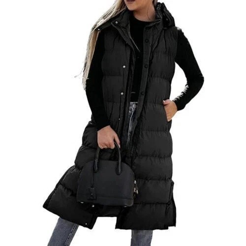 Womens ladies long - line, hooded
