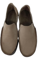 CROCS Men's Tideline Beige Leather Loafer Shoes Size:M8
