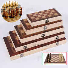 39cm XL Large Chess Wooden Set Folding Chessboard Pieces Wood Board Chess Boards