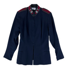 Finnish Salvation Army Jacket Womens Vintage Ceremonial Dress Navy Black X Small