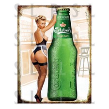 Carlsberg Pin Up Metal SIGN