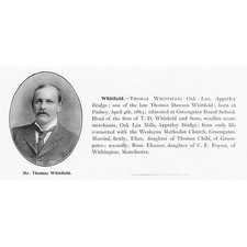 Thomas Whitfield of Oak Lea, Apperley Bridge Yorkshire - Antique Print 1902