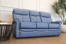 G Plan Holmes Genesis Ocean - N012 Leather 3 Seat Sofa