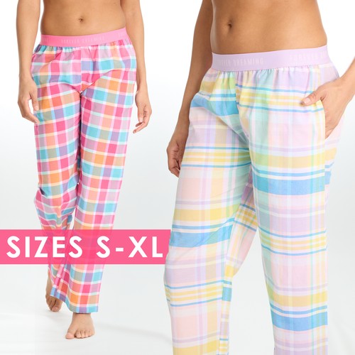 Ladies check pyjama bottoms - pyjama,