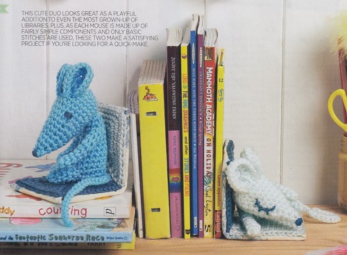 Mice bookends crochet - mice, bookends~crochet