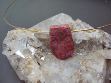  Beautiful Thulite Pendant Top Quality Norway Leksvik Healing Stone Pink 9g