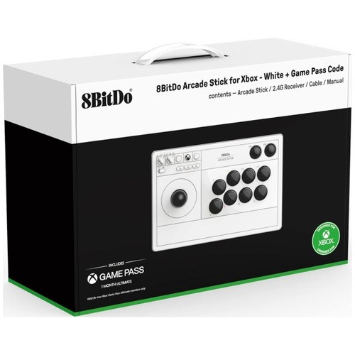 8bitdo white arcade - white, stick