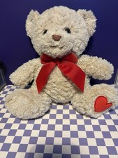 Asda Beige Teddy Bear With Red