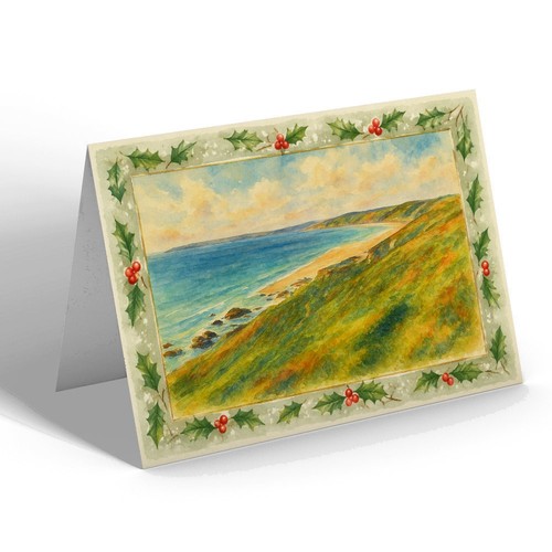Xmas notelet whitsand - -, bay
